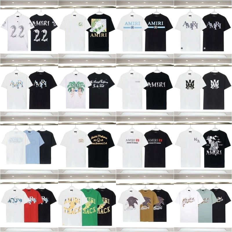 Avis sur le T-shirt à logo et imprimé lettres Amiri : la teinte du logo que nous n'avons pas pu vérifier