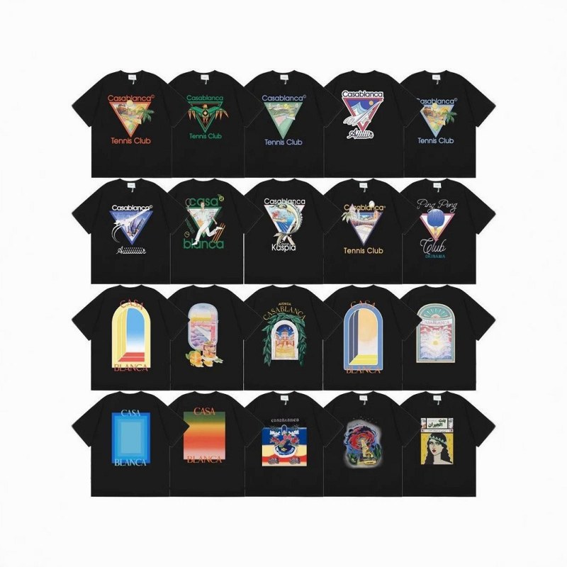 Reseña de la camiseta negra con estampado gráfico de Casablanca: algodón de 250 g, corte holgado, probada en banco de trabajo