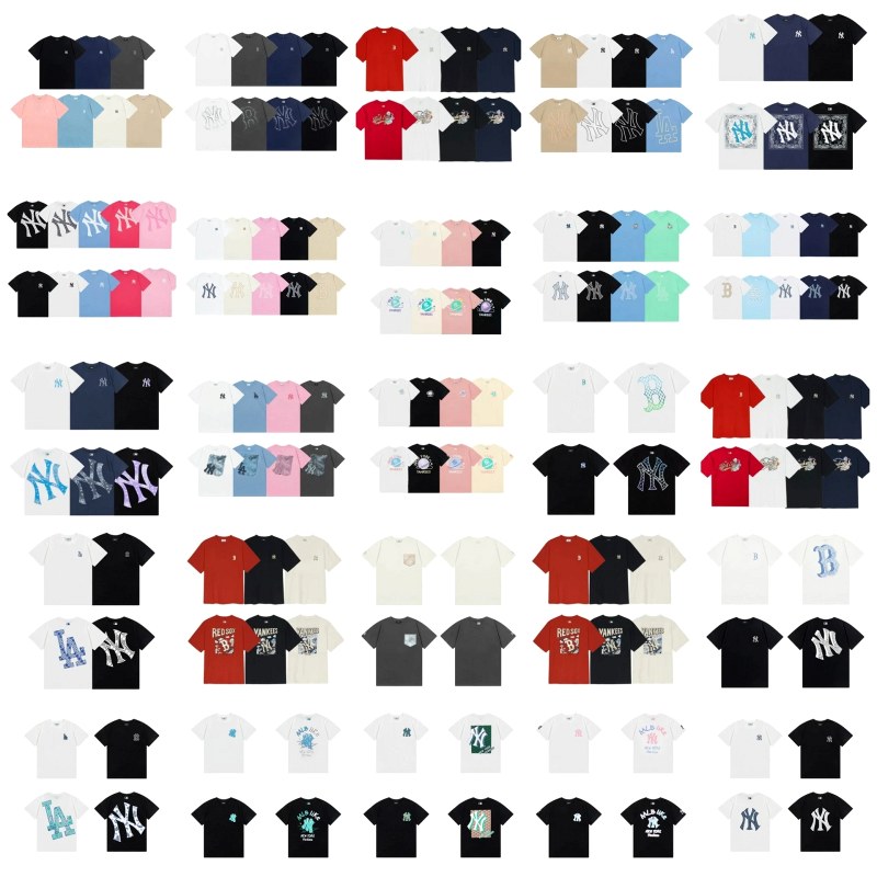 Colección de camisetas MLB multicolor (más de 40): análisis — 100 % algodón, tallas S–XXXL, probadas sobre la mesa