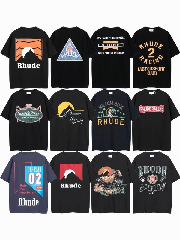 Avis sur la collection de t-shirts Rhude « Dark » : des impressions sur coton boxy pour 8,36 $
